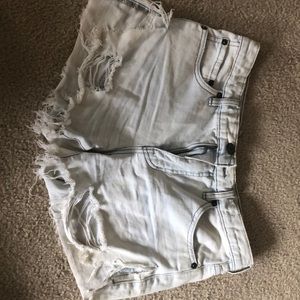 Free people ripped denim shorts